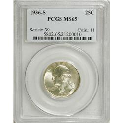 1936-S 25C MS65 PCGS. PCGS Population (670/235). N