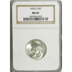 1936-S 25C MS65 NGC. NGC Census: (351/149). PCGS P