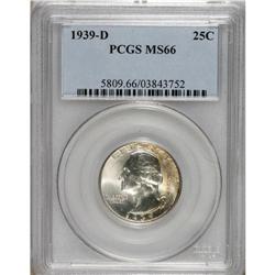 1939-D 25C MS66 PCGS. PCGS Population (389/39). NG