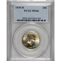 1939-D 25C MS66 PCGS. PCGS Population (389/39). NG