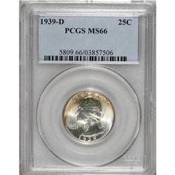 1939-D 25C MS66 PCGS. PCGS Population (394/0). NGC