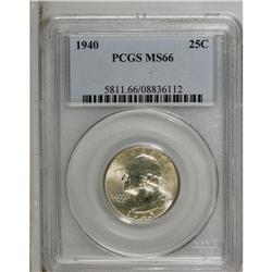 1940 25C MS66 PCGS. PCGS Population (393/71). NGC