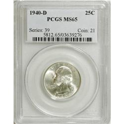 1940-D 25C MS65 PCGS. PCGS Population (576/277). N
