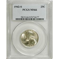 1942-S 25C MS66 PCGS. PCGS Population (190/25). NG