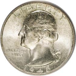 1945-S 25C MS66 PCGS. PCGS Population (449/30). NGC Ce