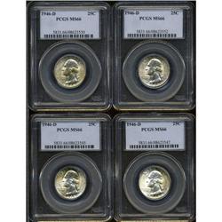 1946-D 25C MS66 PCGS. PCGS Population (597/28). NGC Ce