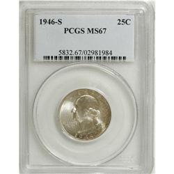 1946-S 25C MS67 PCGS. PCGS Population (67/3). NGC