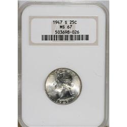 1947-S 25C MS67 NGC. NGC Census: (604/3). PCGS Pop