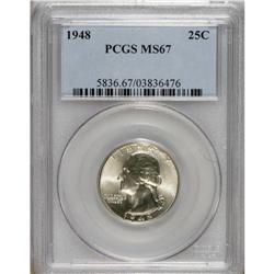1948 25C MS67 PCGS. PCGS Population (64/0). NGC Ce