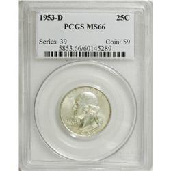 1953-D 25C MS66 PCGS. PCGS Population (140/14). NGC Ce