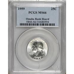 1959 25C MS66 PCGS. Ex: Omaha Bank Hoard. PCGS Pop