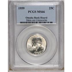 1959 25C MS66 PCGS. Ex: Omaha Bank Hoard. PCGS Pop