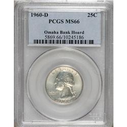 1960-D 25C MS66 PCGS. Ex: Omaha Bank Hoard. PCGS P