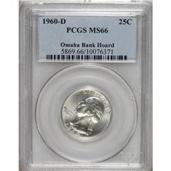 1960-D 25C MS66 PCGS. Omaha Bank Hoard. PCGS Populatio