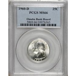 1960-D 25C MS66 PCGS. Omaha Bank Hoard. PCGS Populatio