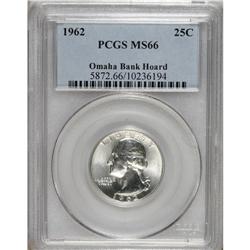 1962 25C MS66 PCGS. Omaha Bank Hoard. PCGS Population