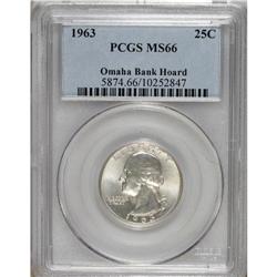 1963 25C MS66 PCGS. Omaha Bank Hoard. PCGS Population