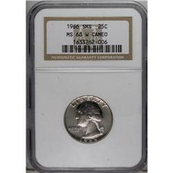 1966 25C SMS MS68 Cameo NGC. NGC Census: (19/0). PCGS
