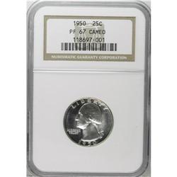 1950 25C PR67 Cameo NGC. NGC Census: (43/11). PCGS