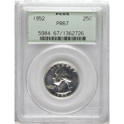 1952 25C PR67 PCGS. PCGS Population (330/26). NGC