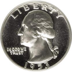 1953 25C PR68 Cameo PCGS. PCGS Population (28/1). NGC