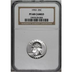 1953 25C PR68 Cameo NGC. NGC Census: (170/13). PCG