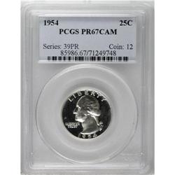 1954 25C PR67 Cameo PCGS. PCGS Population (174/52)