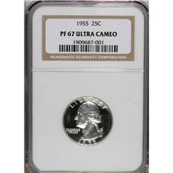1955 25C PR67 Deep Cameo NGC. NGC Census: (14/38).