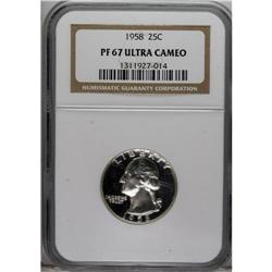1958 25C PR67 Deep Cameo NGC. NGC Census: (18/6).