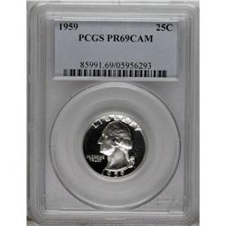 1959 25C PR69 Cameo PCGS. PCGS Population (0/0). N
