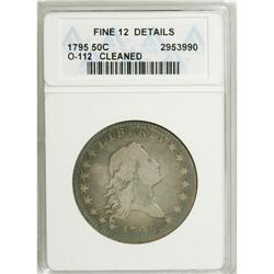 1795 50C 2 Leaves--Cleaned--ANACS. Fine 12 Details. NG