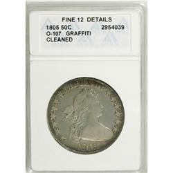 1805 50C --Cleaned--ANACS. Fine 12 Details. NGC Census: