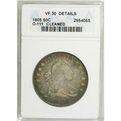 1805 50C --Cleaned--ANACS. VF30 Details. NGC Census: (8