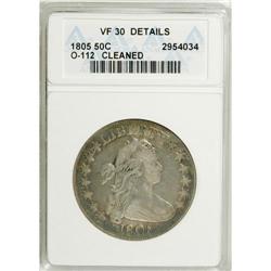 1805 50C --Cleaned--ANACS. VF30 Details. NGC Census: (8
