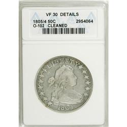 1805/4 50C --Cleaned--ANACS. VF30 Details. NGC Census: