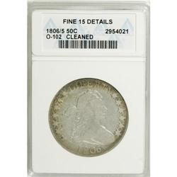 1806/5 50C --Cleaned--ANACS. Fine 15 Details. NGC Censu