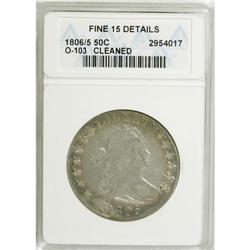 1806/5 50C --Cleaned--ANACS. Fine 15 Details. NGC Censu