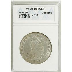 1807 50C Large Stars, 50 Over 20--Cleaned--ANACS. VF20