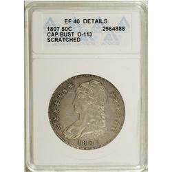 1807 50C Large Stars, 50 Over 20--Scratched--ANACS. XF