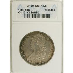 1808 50C --Cleaned--ANACS. VF30 Details. NGC Census: (3