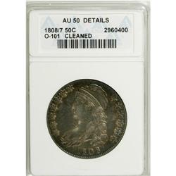 1808/7 50C --Cleaned--ANACS. AU50 Details. NGC Census: