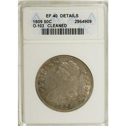 1809 50C --Cleaned--ANACS. XF40 Details. NGC Census: (2