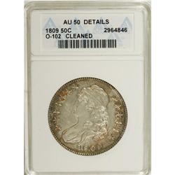 1809 50C --Cleaned--ANACS. AU50 Details. NGC Census: (2