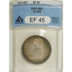 1810 50C XF45 ANACS. O-102. NGC Census: (45/254).