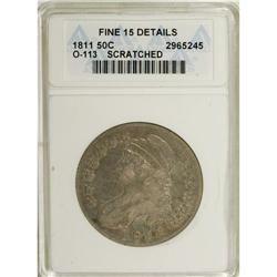 1811 50C Large 8--Scratched--ANACS. Fine 15 Details. N