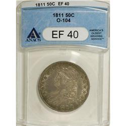 1811 50C Large 8 XF40 ANACS. O-104. NGC Census: (1