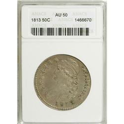 1813 50C AU50 ANACS. O-107a, R-1. NGC Census: (21/