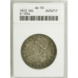 1813 50C AU50 ANACS. O-105a. NGC Census: (21/249).