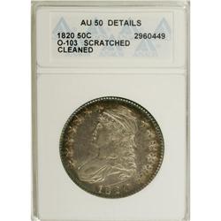 1820 50C Curl Base 2, Small Date--Cleaned, Scratched--