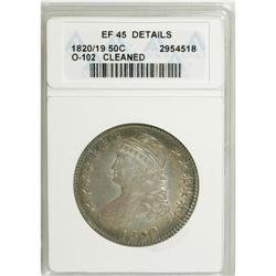 1820/19 50C Square Base 2--Cleaned--ANACS. XF45 Detail